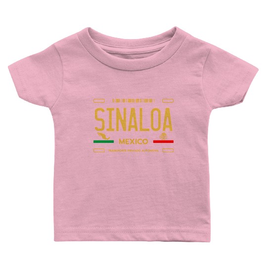 Sinaloa Meco License Plate Aesthetic Sinaloa Baby T Shirts