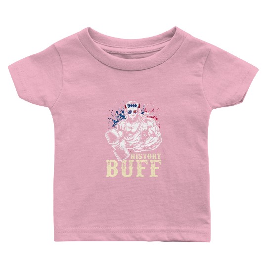 History Buff Independence Day Lincoln Patriot USA Baby T Shirts