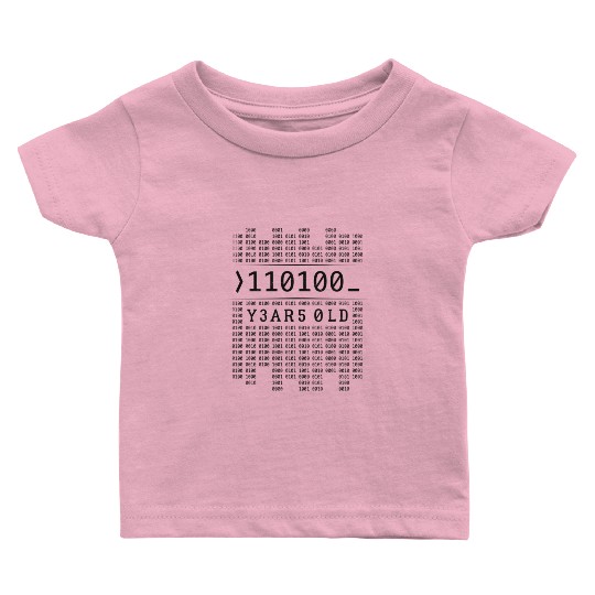 110100 Binary Code 52Nd Computer Nerd Baby T Shirts