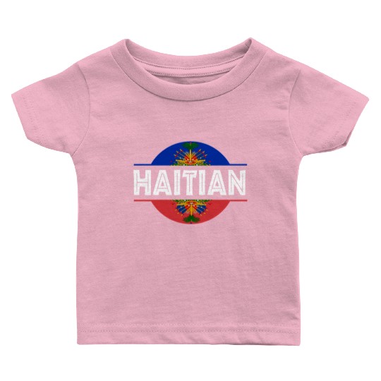 Haitian Flag Haiti Coat Of Arm Ayiti Day Pride Baby T Shirts