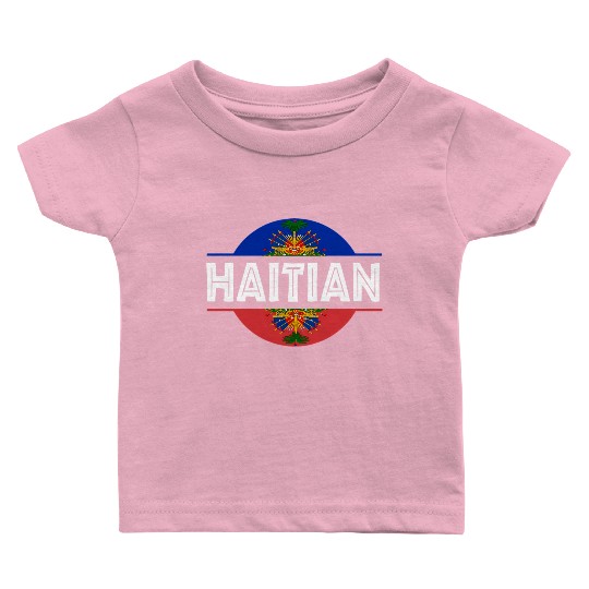Haitian Flag Haiti Coat Of Arm Ayiti Day Pride Baby T Shirts