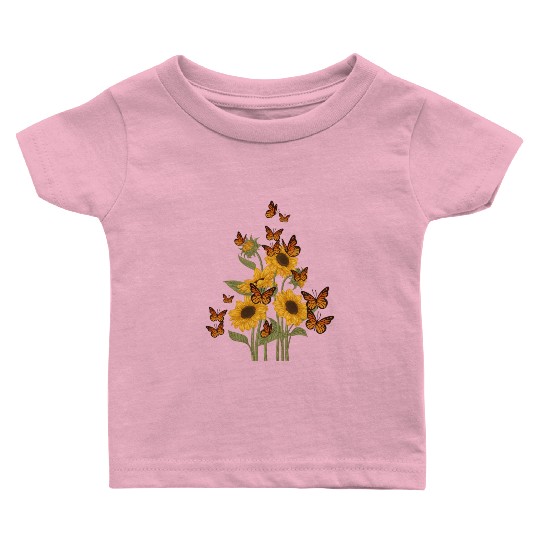 Butterfly Tree Beautiful Animal Butterflies Tree Baby T Shirts