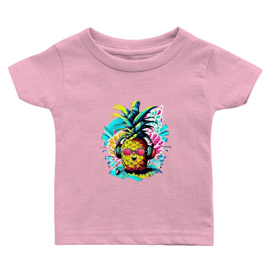Tropic Beats: Pineapple Party Vibes Baby T Shirts