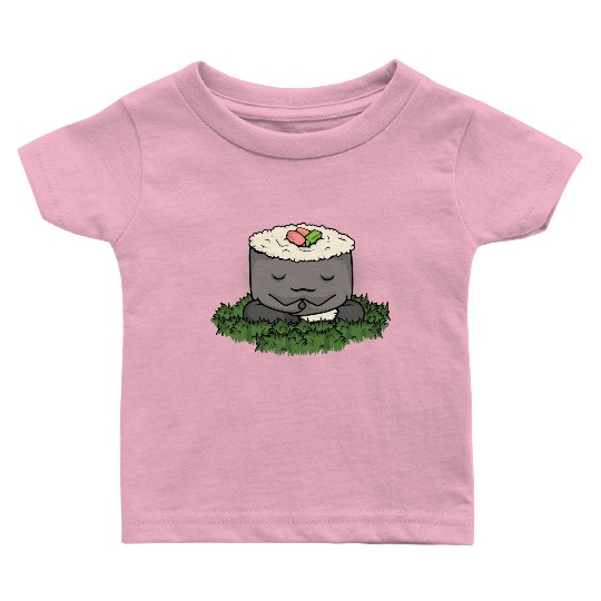 Sushi Roll Meditating Gift Yoga Lover Women Baby T Shirts
