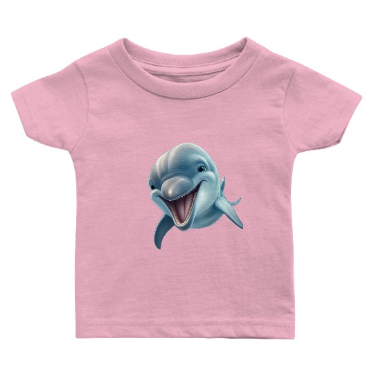 Sunny Delphinia: Joyful Dolphin's Paradise Baby T Shirts