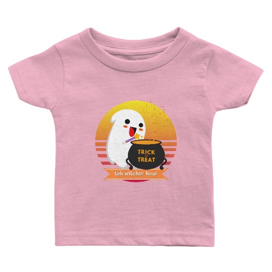 Halloween Cute Ghost Witching Hour Trick Or Treat Baby T Shirts