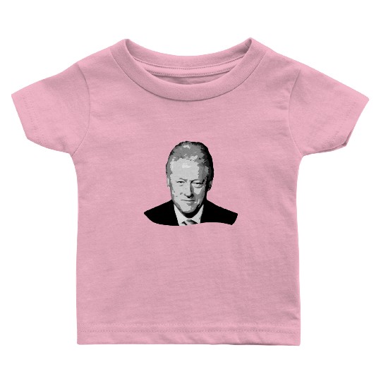 Bill Clinton Grayscale Pop Art Baby T Shirts