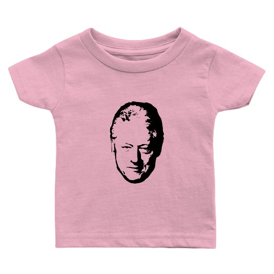 Bill Clinton Black On White Pop Art Baby T Shirts