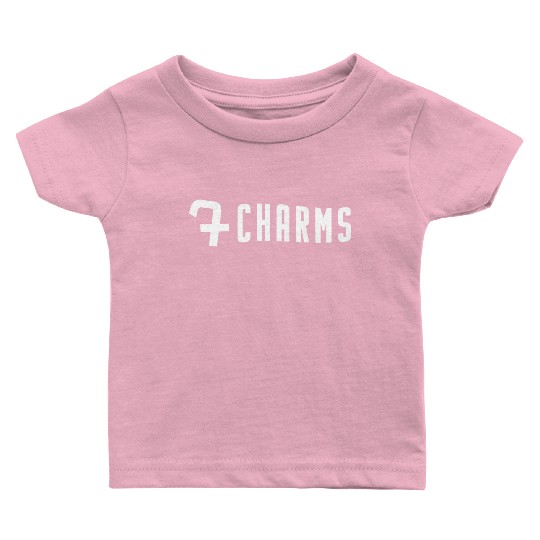 7Charms Logo Mono White Baby T Shirts