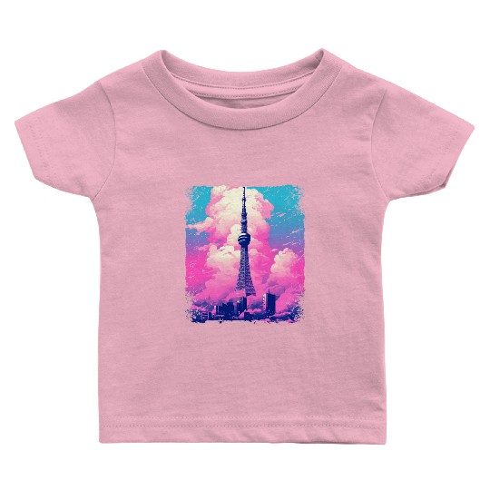 Aesthetic Tokyo Skytree Vaporwave Japanese Sight Baby T Shirts