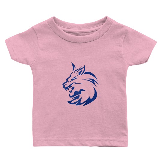 lightning lone wolf design raglan baseball Baby T Shirts Tan
