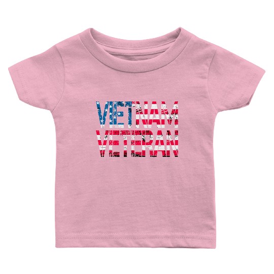 Vietnam Veteran Us Flag Vietnam Vets Baby T Shirts