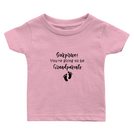 Surprise You re going to be Grandparents Baby T Shirts