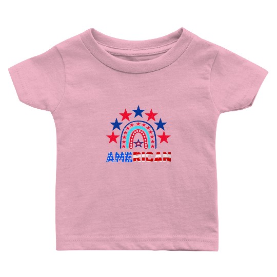 American Independence Day Love America Patriot Baby T Shirts