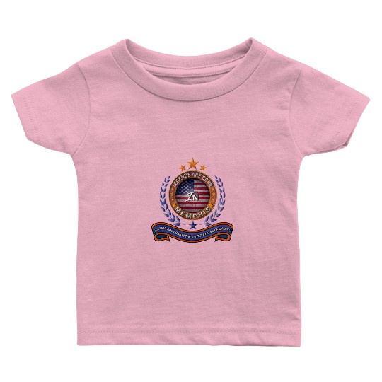 Legends of Memphis Tennessee Retro USA Flag Baby T Shirts