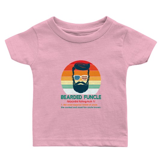 Bearded Funcle Definition Uncle Baby T Shirts