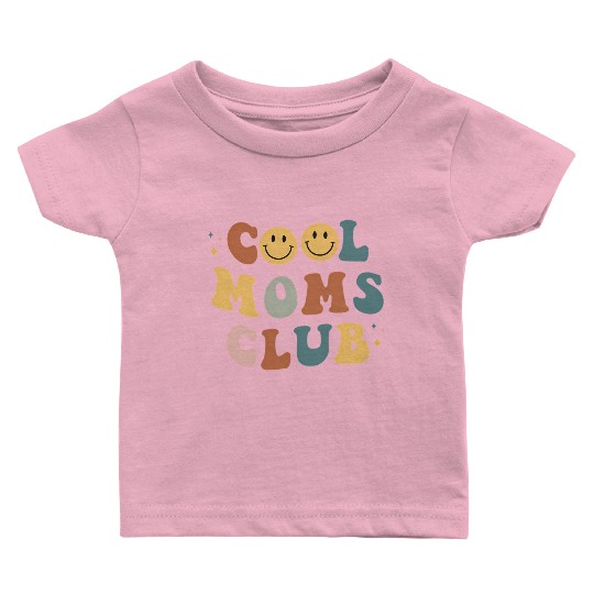 Moms Club On Back Print Baby T Shirts
