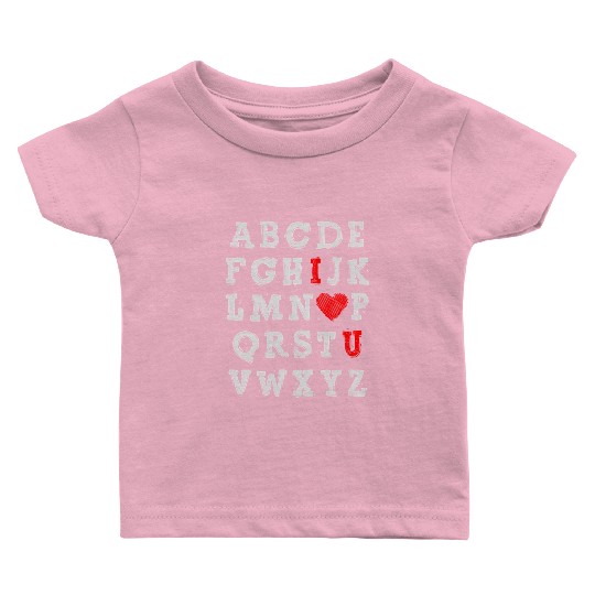 I Love You Abc Alphabet English Teacher Day Baby T Shirts
