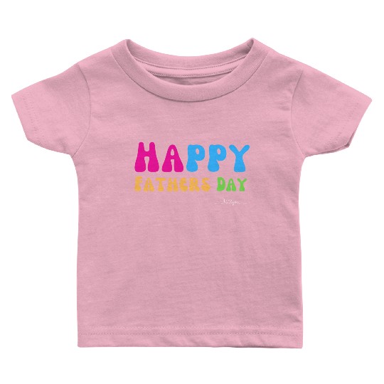 Happy Fathers Day i love you dad Heart Daddy funny Baby T Shirts