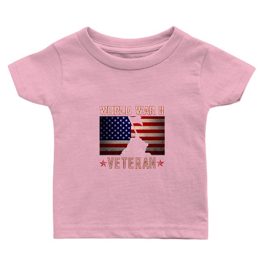 American Patriot Wwii Veteran Military World War 2 Baby T Shirts