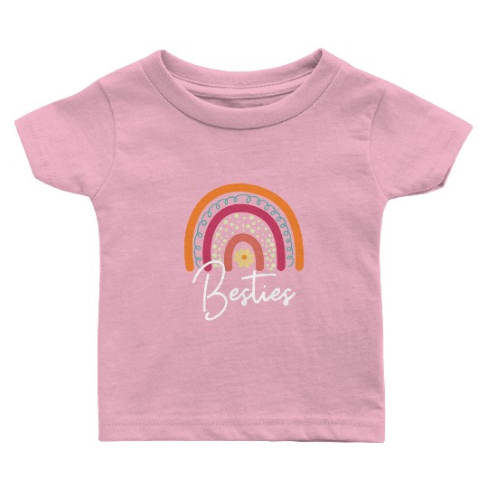 Besties Boho Rainbow I Love My Best Friend Besties Baby T Shirts