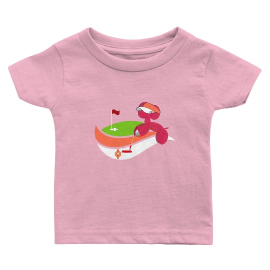 Summer Golf Balloon Dog Baby T Shirts