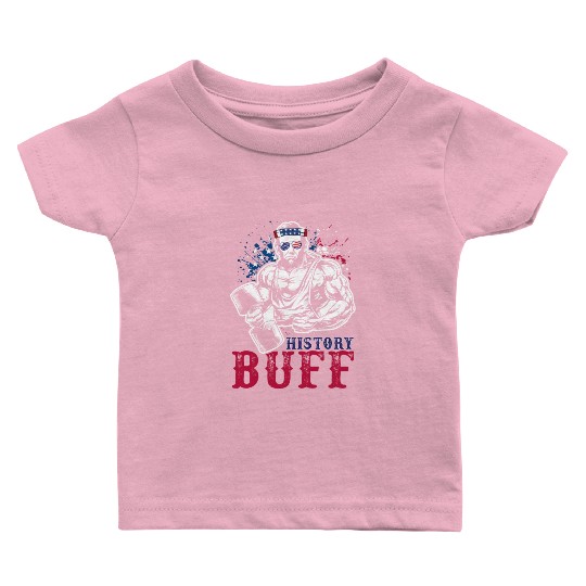 History Buff Independence Day Lincoln Patriot USA Baby T Shirts