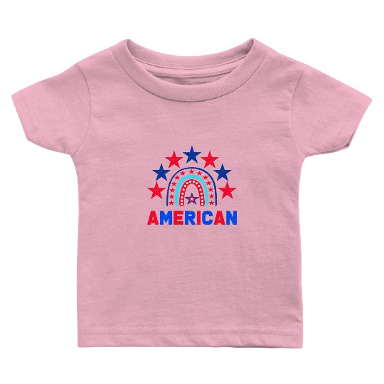 American Independence Day Love America Patriot Baby T Shirts