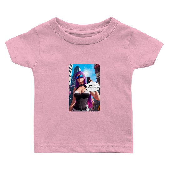 Cyberpunk Waifu Influencer Design 5 Baby T Shirts