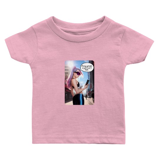 Cyberpunk Waifu Influencer Design 7 Baby T Shirts