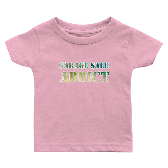 Garage Sale Addict green yellow watercolor Baby T Shirts