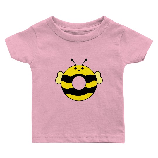 Happy Sweet Donut Cute Bee Baby T Shirts