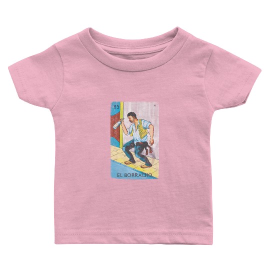 Loteria El Borracho Colorful Tarot Card Baby T Shirts