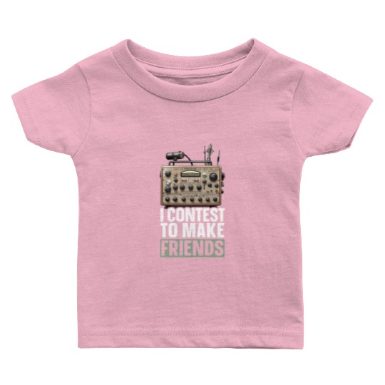 Ham Radio Operator Morse Code Radioactivity Baby T Shirts