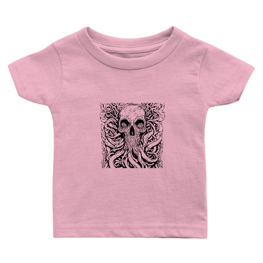 skull octopus rock and roll Baby T Shirts