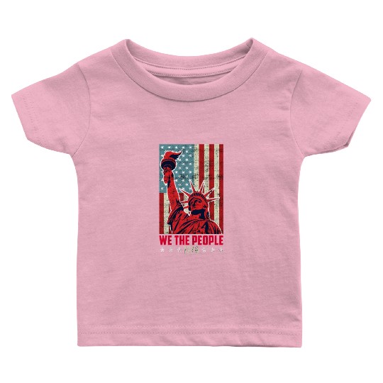 We the people 1776 American Freedom USA Fan Baby T Shirts