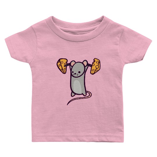 Cute Gym Rat Military Overhead Press Baby T Shirts