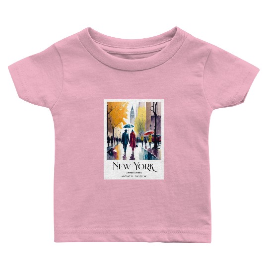 Couple walking in the streets of New York City Baby T Shirts