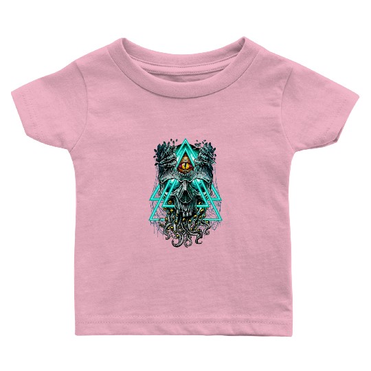 Cthulhu illuminati evil monster Baby T Shirts
