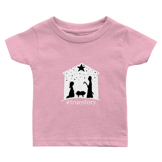 Truestory Birth Jesus True Bible Story Bethlehem Baby T Shirts