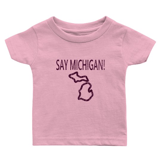 Say Michigan vintage yellow Baby T Shirts