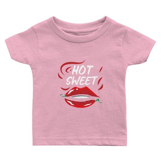 Red Hot Sweet Pepper Lips Baby T Shirts