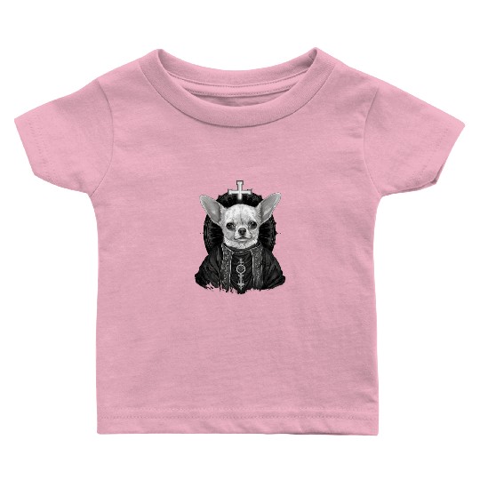 Chihuahua - Pope Dog Church Vatican Catholic Baby T Shirts