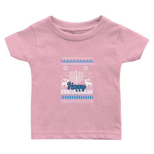 Happy Chrismukkah Ugly Style Baby T Shirts