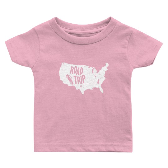 Road Trip US Map | Vacation Travel Baby T Shirts