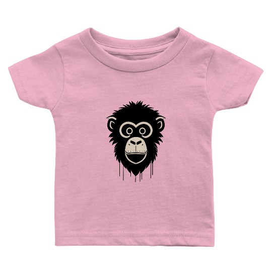 monkey face Baby T Shirts