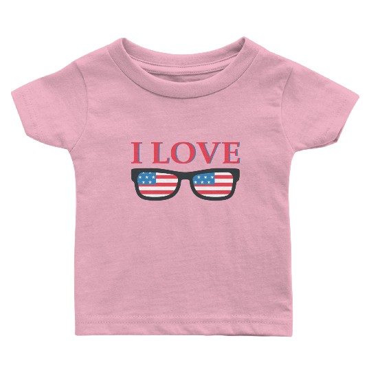 I Love America Baby T Shirts