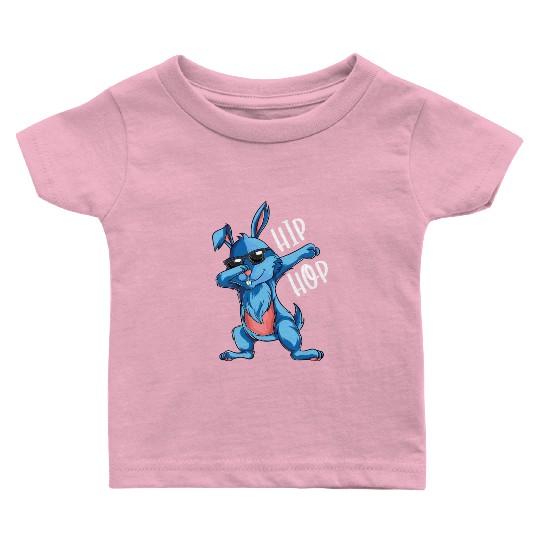 Hip Hop Dabbing Bunny Easter Day Baby T Shirts