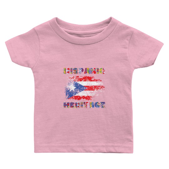 Puerto Rico Hispanic Heritage Month Baby T Shirts
