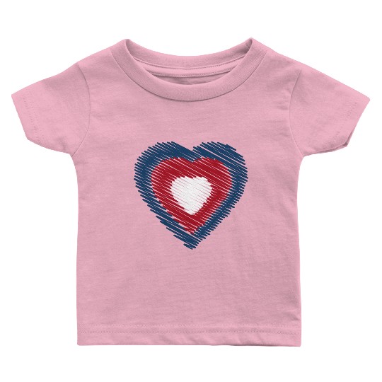 In my heart, America Baby T Shirts
